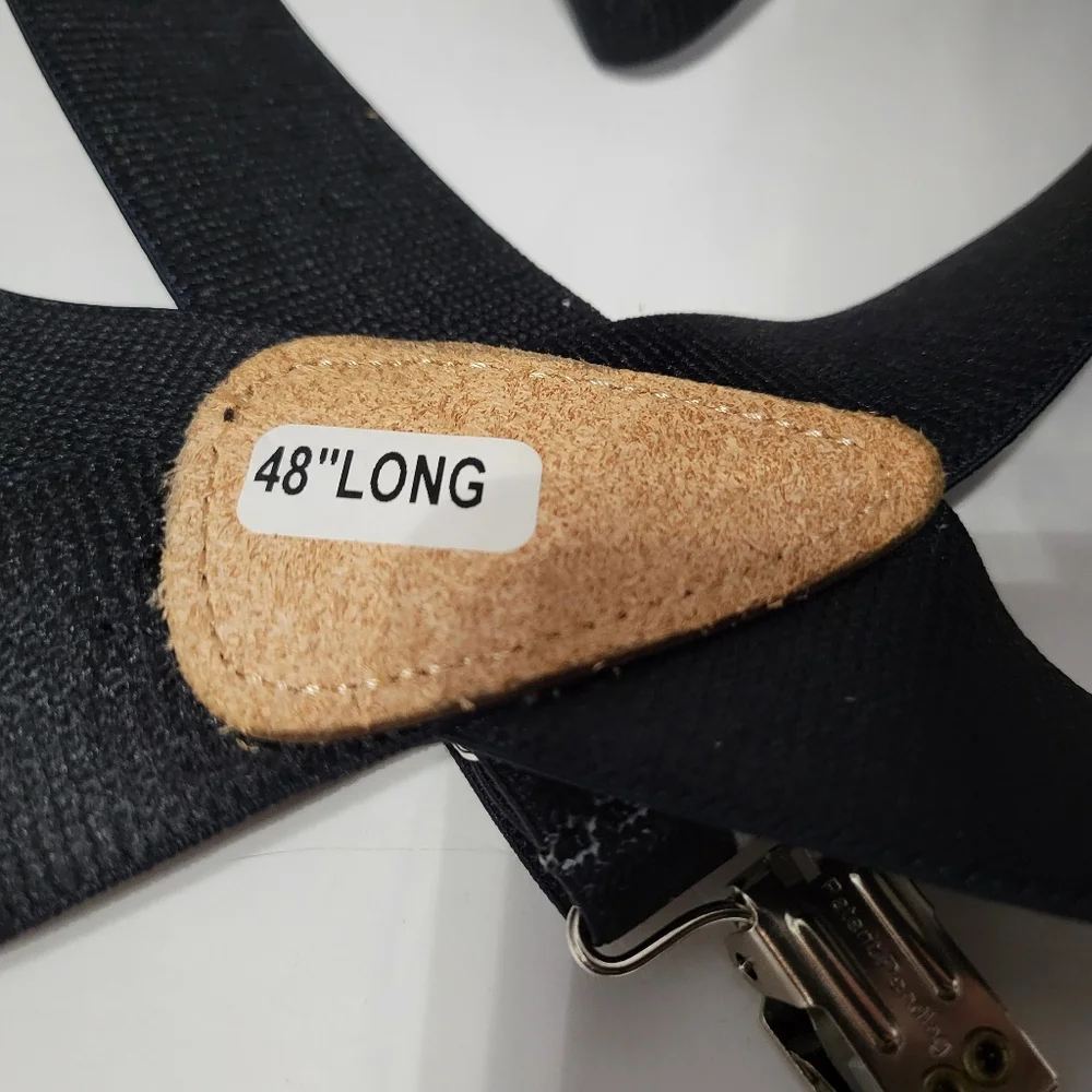 Men's Bold Musical Notes 48" Long 1.5" Adjustable Suspenders Made in USA - Picture 7 of 7